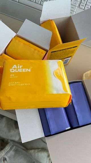 에어퀸 뉴브레스 유기농 생리대 4종 (팬티라이너 20P + 중형 10P + 대형 10P + 오버나이트 8P)_체험단 — 5점을 준 리뷰어가 2024년 6월 올린 사용 사진