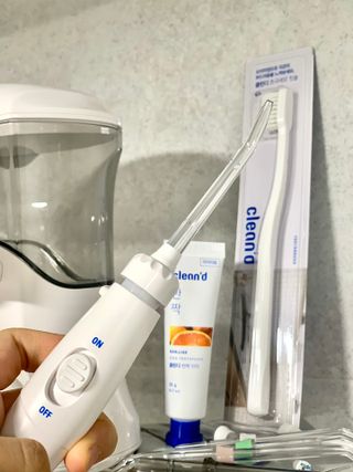 주식회사 클린디 [클린디] 양치 후 남은 이물질, 물치실로 완벽 제거 🦷 구강세정기 세트 [맞춤 칫솔 + 치약 포함] — 5점을 준 리뷰어가 2021년 12월 올린 사용 사진