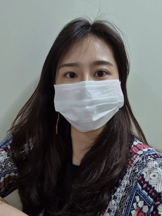 [심폐소생소] 오늘의마스크 KF-AD 비말차단 황사 여름용 마스크 — 5점을 준 리뷰어가 2021년 9월 올린 사용 사진