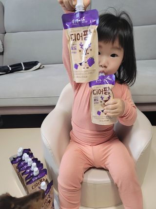 [몸엔용] 우리 아이 건강간식, 달콤한 녹용곤약젤리 디어팡 4종 — 5점을 준 리뷰어가 2022년 4월 올린 사용 사진