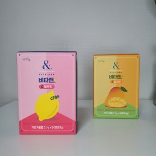 비타앤C 레몬맛, 망고맛 — 5점을 준 리뷰어가 2021년 4월 올린 사용 사진