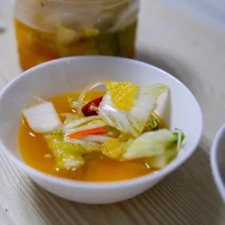 셰프애찬 단호박 백김치 1kg — 5점을 준 리뷰어가 2022년 10월 올린 사용 사진