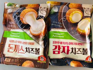 [풀무원] 치즈볼 2종-돈까스치즈볼, 감자치즈볼 — 4점을 준 리뷰어가 2021년 4월 올린 사용 사진