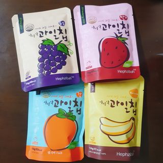 아비삭 과일칩 딸기, 감, 포도, 바나나 4종 — 3점을 준 리뷰어가 2021년 8월 올린 사용 사진