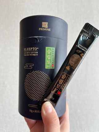 프리마인 자체 기업부설 연구소에서 찾아낸 건강한 수면의 비밀.  슬립토 플러스 30포 — 4.5점을 준 리뷰어가 2023년 6월 올린 사용 사진