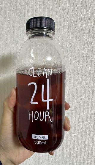 클린24시간 1BOX(5포) + 전용보틀(500ml) — 3점을 준 리뷰어가 2023년 1월 올린 사용 사진