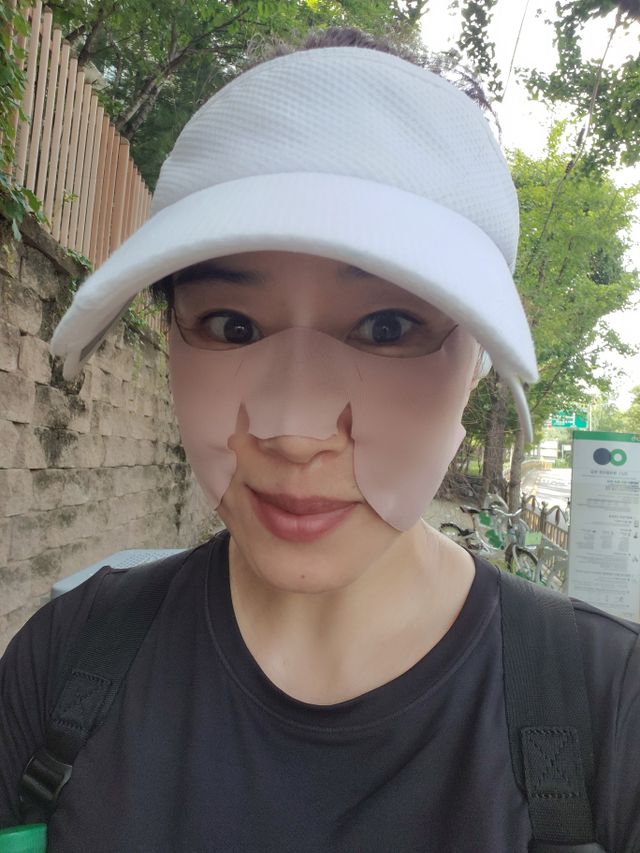 BRW 페이스핏 마스크 (자외선차단패치,골프마스크,골프패치,추성훈패치) 리뷰 사진