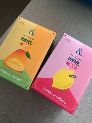 비타앤C 레몬맛, 망고맛 — 4.5점을 준 리뷰어가 2021년 4월 올린 사용 사진