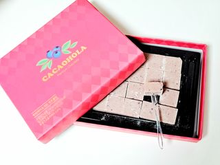 카카오 본연의 색을 간직하고있는 루비초콜릿과 블루베리의 만남, 카카올라 루비베리요거트생초콜릿 — 5점을 준 리뷰어가 2021년 10월 올린 사용 사진
