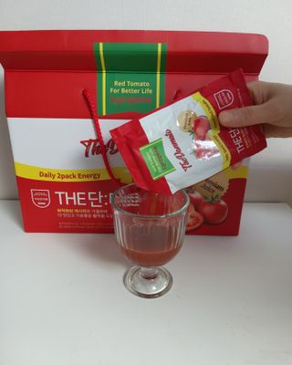 제이제이바이오 더단마토 프리미엄주스 100ml 30팩입 - 무설탕 스테비아 토마토즙 — 5점을 준 리뷰어가 2021년 11월 올린 사용 사진