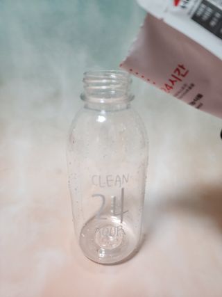 클린24시간 1BOX(5포) + 전용보틀(500ml) — 5점을 준 리뷰어가 2023년 2월 올린 사용 사진
