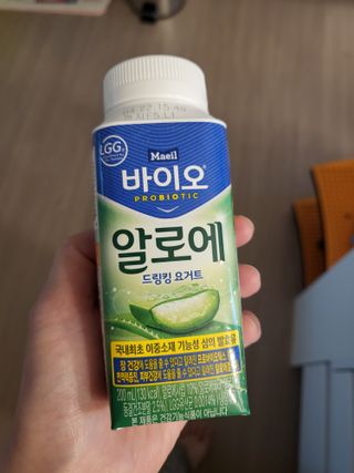 LIVE 매일바이오 알로에 드링킹 요거트 — 5점을 준 리뷰어가 2022년 4월 올린 사용 사진