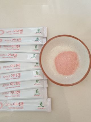 [모마네] 이너뷰티 히알루론산 비오틴 코큐텐 저분자피쉬콜라겐 - 3 g 30포 ★석류맛 — 5점을 준 리뷰어가 2021년 12월 올린 사용 사진