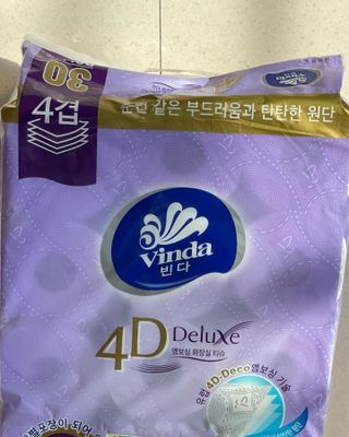 빈다 4Deluxe 4겹 엠보싱 롤 화장지 — 5점을 준 리뷰어가 2022년 3월 올린 사용 사진