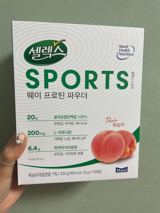 [복숭아맛] 셀렉스 스포츠 웨이 프로틴 파우더 스틱형 리뷰 사진