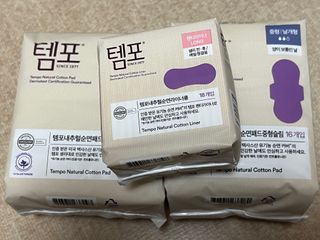 나우[템포] 템포 패드 내추럴 순면 생리대 SET(중형 슬림 + 대형 + 라이너) — 5점을 준 리뷰어가 2024년 4월 올린 사용 사진