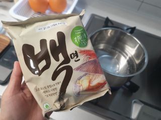 [풀무원] 자연은맛있다 정면, 백면, 홍면  세트 — 5점을 준 리뷰어가 2021년 4월 올린 사용 사진