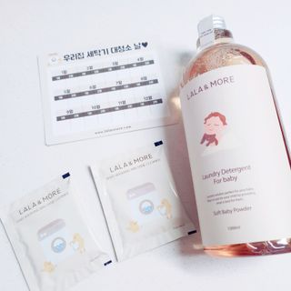 라라앤모어 유아 액체세제+세탁기클리너 — 5점을 준 리뷰어가 2022년 3월 올린 사용 사진