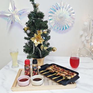 [다물꼬치] 삼겹새우롤꼬치 5개입 350g  + 데리야끼소스 120g + 매운고추소스 120g — 5점을 준 리뷰어가 2021년 12월 올린 사용 사진