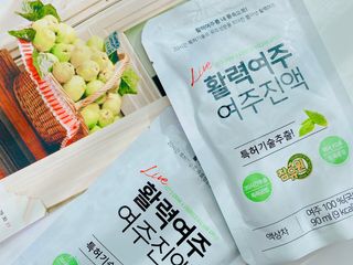 참유원 특허제조 활력 여주진액 여주즙 50포 — 5점을 준 리뷰어가 2022년 1월 올린 사용 사진