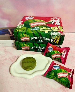 2024 오리온 여름한정판 초코파이 수박 / 후레쉬베리 멜론 / 멜론송이 — 5점을 준 리뷰어가 2024년 7월 올린 사용 사진