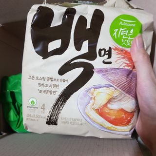 [풀무원] 자연은맛있다 정면, 백면, 홍면  세트 — 5점을 준 리뷰어가 2021년 4월 올린 사용 사진