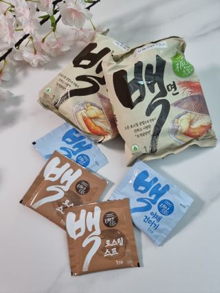 [풀무원] 자연은맛있다 정면, 백면, 홍면  세트 — 5점을 준 리뷰어가 2021년 4월 올린 사용 사진
