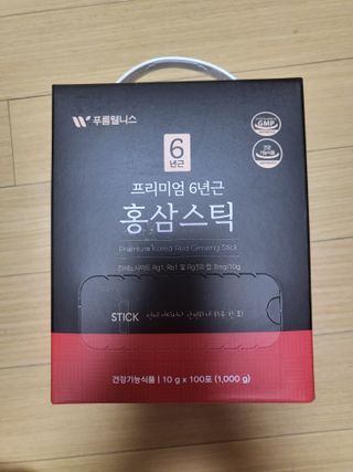 [푸름웰니스] 프리미엄 6년근 홍삼스틱 3mg x 100포 — 4점을 준 리뷰어가 2022년 2월 올린 사용 사진