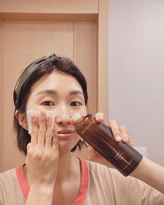스킨큐어 산다화 비타민c 화이트닝 토너 150ml — 4.5점을 준 리뷰어가 2021년 12월 올린 사용 사진