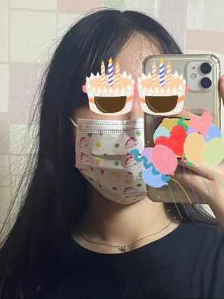 [숨그림]  덴탈마스크 짱구 우리아이 그리고 내가 쓰는 믿을수있는 케릭터 마스크  16종 — 4점을 준 리뷰어가 2021년 10월 올린 사용 사진