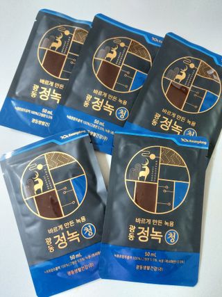 광동생활건강 [광동] 바르게 만든 녹용, 광동정녹청 30포. — 5점을 준 리뷰어가 2022년 1월 올린 사용 사진