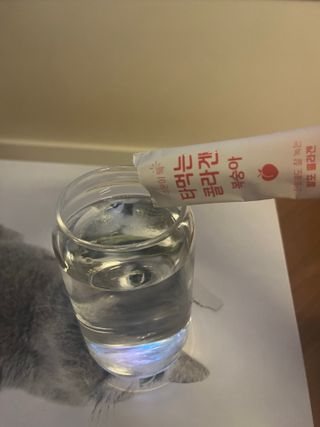 [음료수 대신 가능!]  빠르게 흡수되는 아임오 타먹는 콜라겐 1박스 — 5점을 준 리뷰어가 2023년 3월 올린 사용 사진