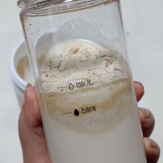 프로티원 단백질쉐이크 곡물맛 2주분 1통+보틀 — 5점을 준 리뷰어가 2021년 4월 올린 사용 사진