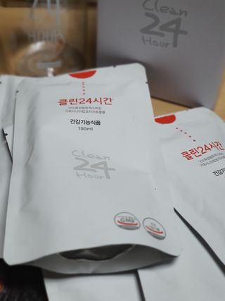 클린24시간 1BOX(5포) + 전용보틀(500ml) — 5점을 준 리뷰어가 2022년 12월 올린 사용 사진