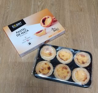 디앙뜨 포르투갈 에그타르트 오리지널 맛+패션후르츠+초콜릿타르트 맛 중 택1 — 5점을 준 리뷰어가 2021년 8월 올린 사용 사진