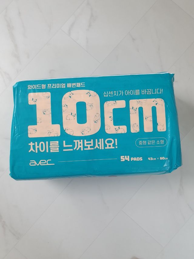 아베크 펫 와이드 프리미엄 중형 애견 강아지 배변 패드 54매 1팩 45g 리뷰 사진