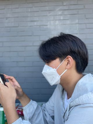 [숨그림] 3D 입체형, 짱구, 무직타이거, 빨강머리앤 우리아이 그리고 내가 쓰는 믿을수있는 케릭터 마스크 — 5점을 준 리뷰어가 2021년 9월 올린 사용 사진