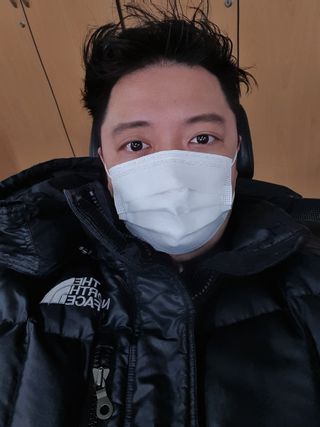 [엠메이데이] 엠쉴드 마스크KF-AD 화이트 50EA — 5점을 준 리뷰어가 2022년 2월 올린 사용 사진