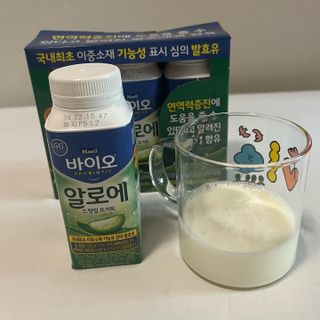 LIVE 매일바이오 알로에 드링킹 요거트 — 4점을 준 리뷰어가 2022년 4월 올린 사용 사진
