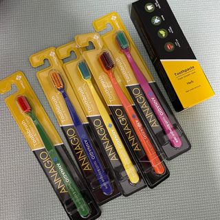 [지오클린] 안나지오 구취케어  기능성 치약 칫솔 세트 (칫솔 5 개+치약 100g 1 개 ) — 5점을 준 리뷰어가 2022년 7월 올린 사용 사진