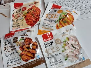 굽네몰 [굽네] 소스가 맛있는 닭가슴살 슬라이스 4종 — 5점을 준 리뷰어가 2021년 11월 올린 사용 사진