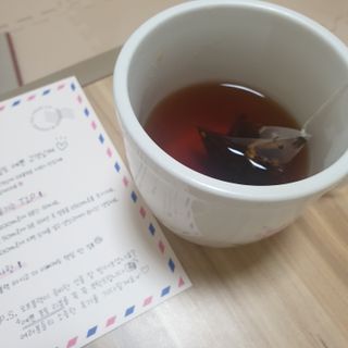 [오프블랙] 아침을 상큼하게 시작하는 에너지티! 유아골든 블렌딩홍차 12T — 5점을 준 리뷰어가 2022년 2월 올린 사용 사진