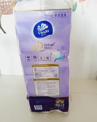 빈다 4Deluxe 4겹 엠보싱 롤 화장지 — 5점을 준 리뷰어가 2022년 3월 올린 사용 사진