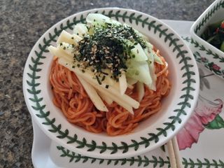[한면원] 비빔국수 2인분 — 4점을 준 리뷰어가 2022년 8월 올린 사용 사진