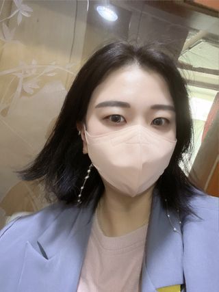애니가드 셋업메베마스크 (대형 4컬러 + 중형 4컬러) — 5점을 준 리뷰어가 2022년 4월 올린 사용 사진