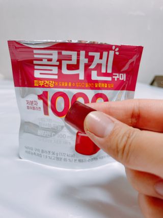 닥터유구미 닥터유 콜라겐 비타민 아연 구미 — 5점을 준 리뷰어가 2021년 6월 올린 사용 사진
