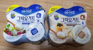 매일바이오 그릭요거트 오리지널 플레인 4개, 로스터리 커피믹스 4개 — 5점을 준 리뷰어가 2021년 12월 올린 사용 사진