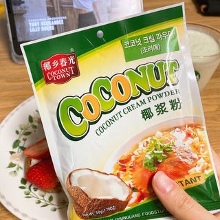 [유픽] 코코넛 커리부터 칵테일까지, 춘광 코코넛 크림 파우더 3입, 2세트, 총 6개 — 4.5점을 준 리뷰어가 2021년 3월 올린 사용 사진