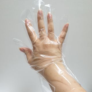 노플(NOPL) 노플 친환경 바이오 산화 생분해  항균 일회용 위생 비닐장갑 100매 + 지퍼백 소형, 대형 — 5점을 준 리뷰어가 2021년 9월 올린 사용 사진