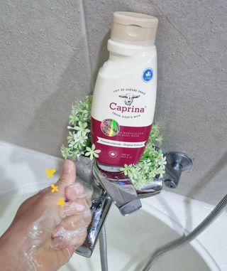 (구패키지)카프리나 프레쉬 산양밀크 어메이징 바디워시 500ml(오리지널향) — 5점을 준 리뷰어가 2023년 2월 올린 사용 사진